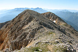 Гора Оштен, одна из вершин